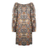 Inoa Golden Eagle Brown Long Sleeve Silk Flamenco Dress